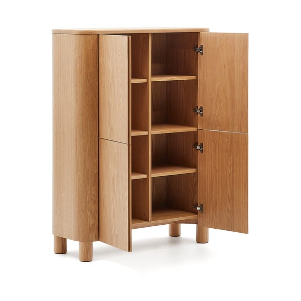 Natūralios spalvos spintelė iš uosio 100x134x40 cm Salaya – Kave Home-image-3