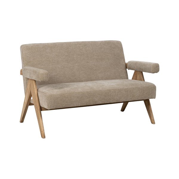 Smėlio spalvos iš šenilinio audinio sofa 134 cm Rest – Ixia-image-2