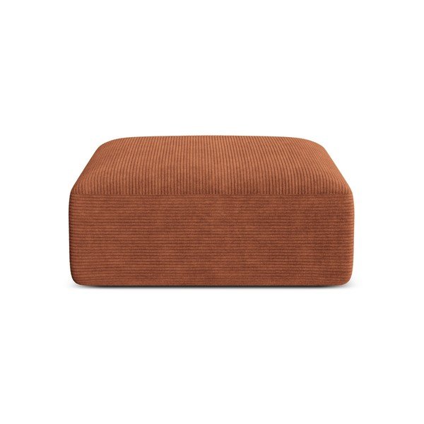 Terakotos spalvos taburetė iš kordinio velveto Campi – Cosmopolitan Design-image-1