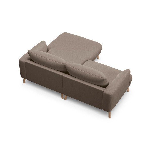 Taupe spalvos kampinė sofa (su dešiniuoju kampu/su gultu) Naomi – Micadoni -image-3
