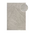 Šviesiai pilkas vilnonis kilimas 200x290 cm Lino Leaf - Flair Rugs