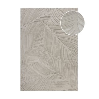 Šviesiai pilkas vilnonis kilimas 200x290 cm Lino Leaf - Flair Rugs