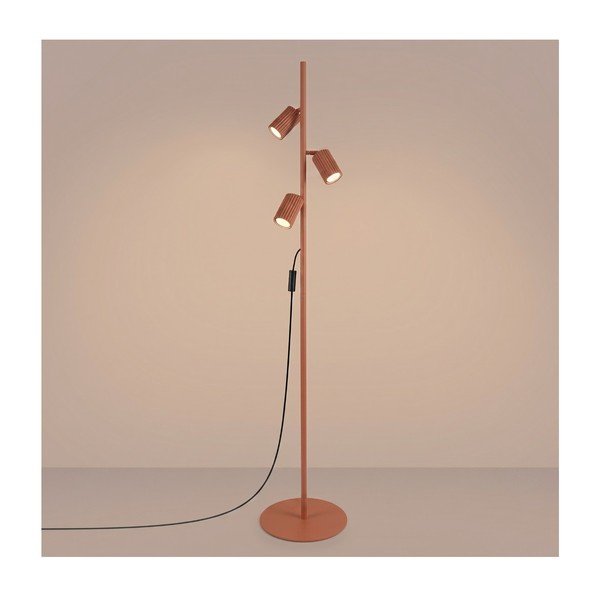 Raudonos plytų spalvos iš aliuminio pastatomas šviestuvas su sulankstoma konstrukcija (aukštis 155 cm) Gleam – Sollux-image-4