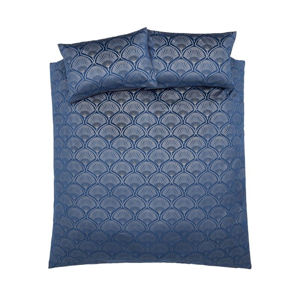 Mėlyna patalynė dvigulėms lovoms 200x200 cm Art Deco Pearl - Catherine Lansfield