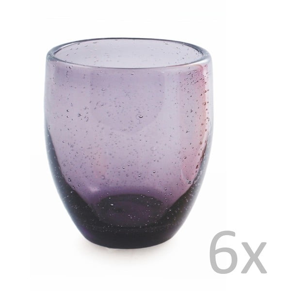6 violetinių stiklinių rinkinys Villa d'Este Bich Viola