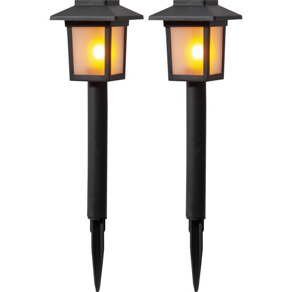 2 lauko saulės energija veikiančių LED šviestuvų rinkinys Star Trading Flame, aukštis 23 cm