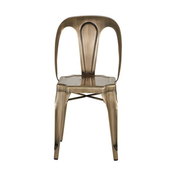 Žalvario spalvos iš metalo valgomojo kėdė Grange – Premier Housewares-image-2
