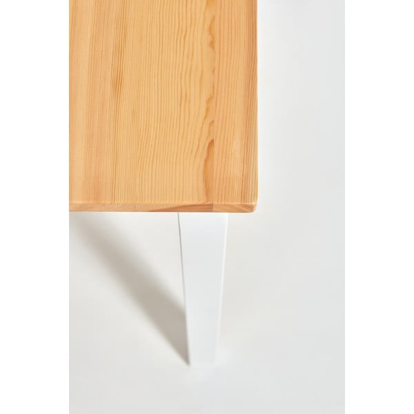 Valgomojo stalas iš pušies medienos, baltos spalvos konstrukcija Bonami Essentials Sydney, 70 x 70 cm-image-3