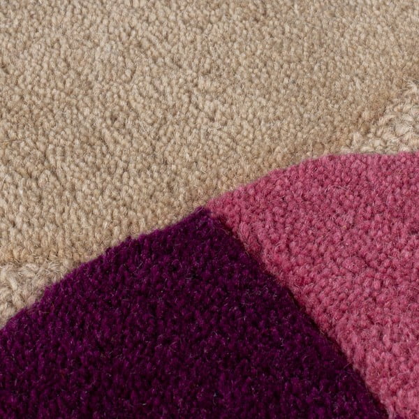 Rankų darbo smėlio spalvos iš vilnos kilimas 160x230 cm Mia Textured Scallop – Flair Rugs-image-3