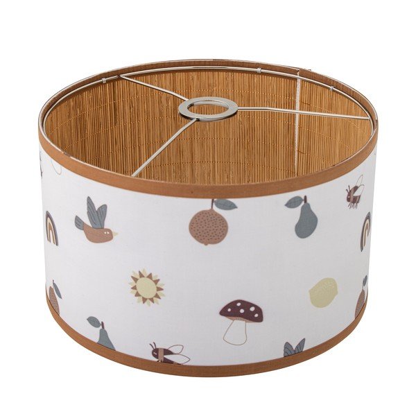 Baltos spalvos/rudos spalvos vaikiškas šviestuvo gaubtas ø 34 cm su tekstiliniu gaubtu Agnes – Bloomingville Mini
