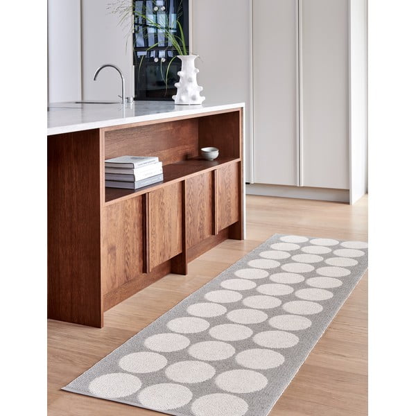 Smėlio spalvos/kreminės spalvos lauko kilimas 70x320 cm Hugo Linen Vanilla – Pappelina-image-1