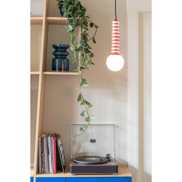 Raudonos spalvos iš metalo kabantis šviestuvas ø 12 cm Rayado Retro – Leitmotiv-image-1