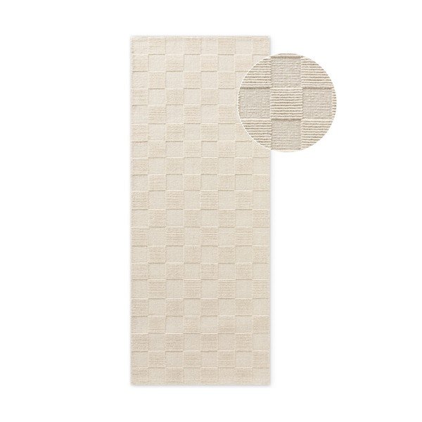 Rankų darbo kreminės spalvos iš vilnos kilimas 80x200 cm Scala – Villeroy&Boch