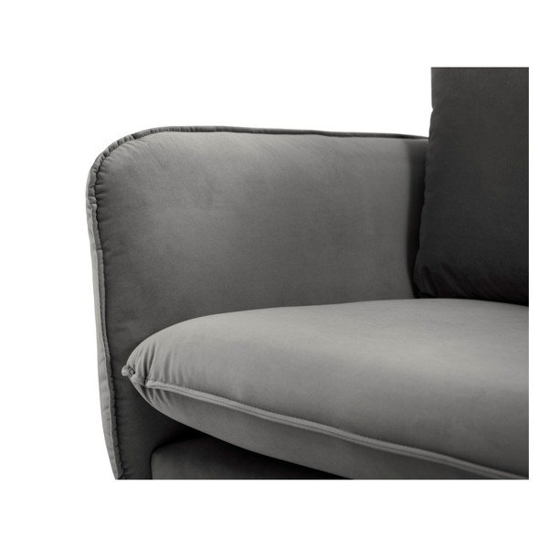 Tamsiai pilka aksominė sofa Cosmopolitan Design Vienna, 200 cm-image-4