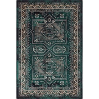Kilimas iš vilnos smaragdinės spalvos 200x300 cm Mia – Agnella