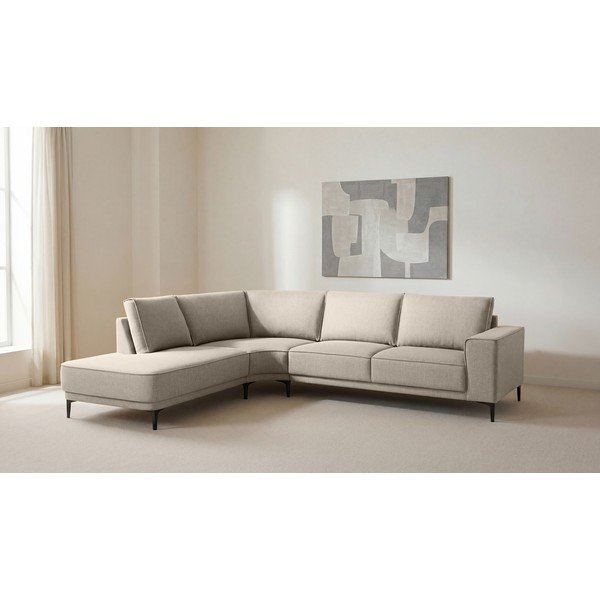 Kampinė sofa smėlio spalvos (su kairiuoju kampu) Copenhagen – Scandic-image-4