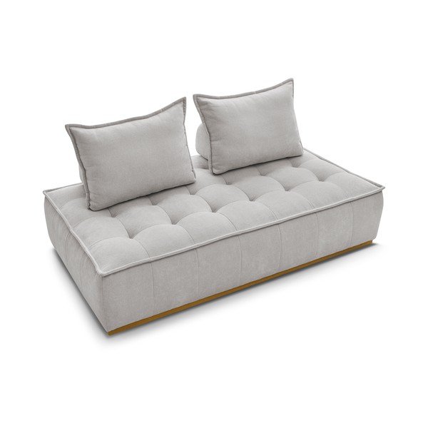 Šviesiai pilkos spalvos iš šenilinio audinio sofa 175 cm Elisa – Bobochic Paris-image-4