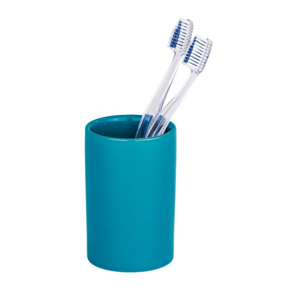Mėlynos spalvos dantų šepetėlio puodelis Wenko Polaris Petrol