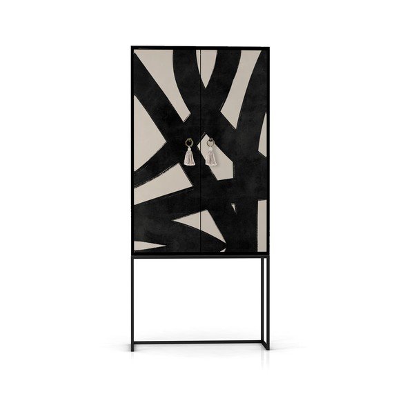 Spintelė juodos spalvos/smėlio spalvos 75x164,5 cm Alva – Really Nice Things