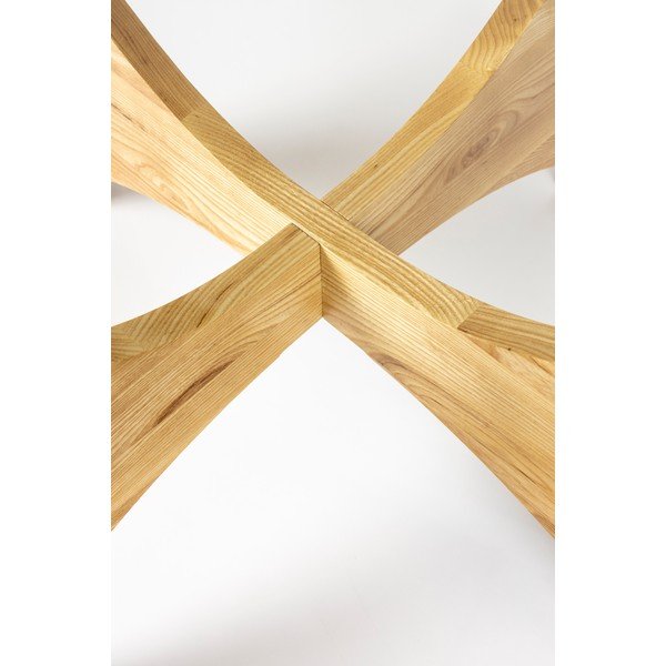 Natūralios spalvos apvalios formos kavos staliukas su stikliniu stalviršiu ø 80 cm Kobe – Zuiver-image-3