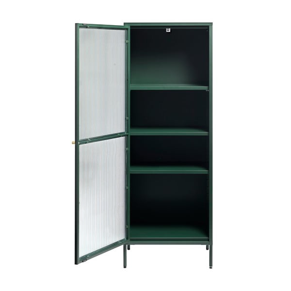Žalios spalvos metalinė vitrina Unique Furniture Bronco, aukštis 160 cm-image-3