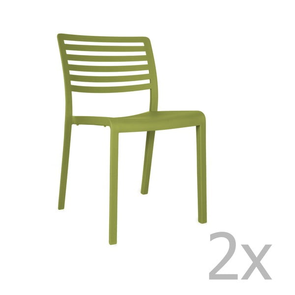 2 žalių sodo kėdžių rinkinys "Resol Lama