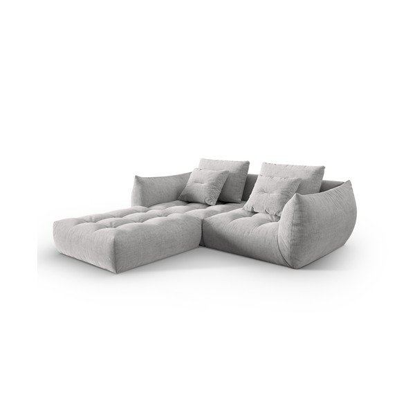 Kampinė sofa šviesiai pilkos spalvos (kintama) Bloom – Micadoni Home-image-2