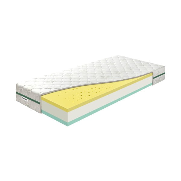 Kietas / vidutinio kietumo putų dvipusis čiužinys 160x200 cm BonReFresh BIO - BENAB-image-2