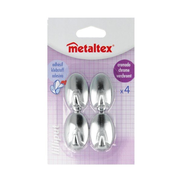 4 plastikinių lipnių kabliukų rinkinys Metaltex Greg-image-2