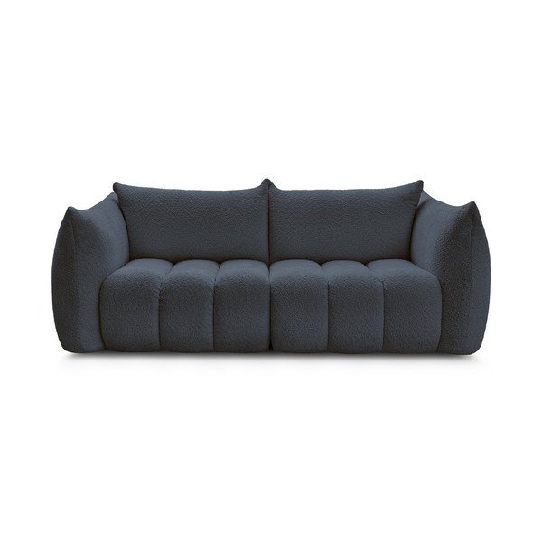 Tamsiai mėlynos spalvos sofa iš boucle 234 cm Azra – Bobochic Paris