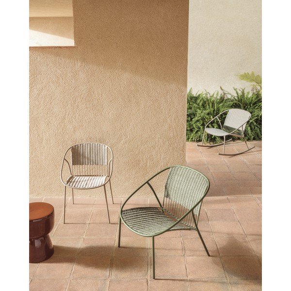 Tamsiai žalios spalvos sodo kėdė Atrani – Kave Home-image-2