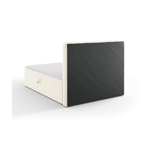 Spyruoklinė lova smėlio spalvos su sandėliavimo vieta 160x200 cm Gina – Milo Casa-image-4