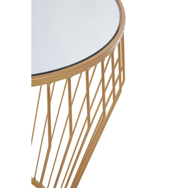 Apvalios formos šoninis stalas su stikliniu stalviršiu ø 45 cm Avantis – Premier Housewares-image-3