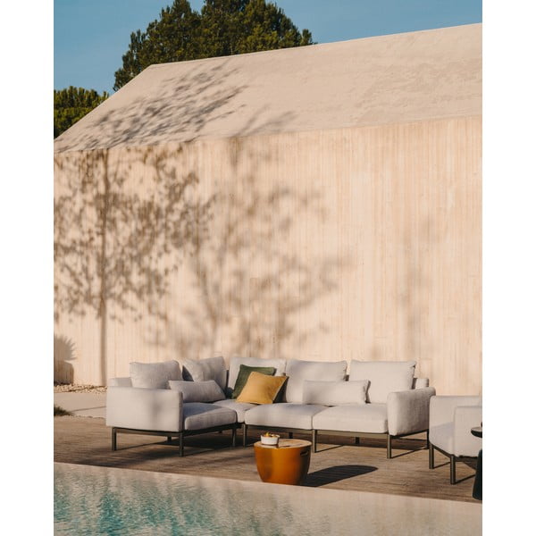 Sodo modulinė sofa šviesiai pilkos spalvos 292 cm Sorells – Kave Home-image-1