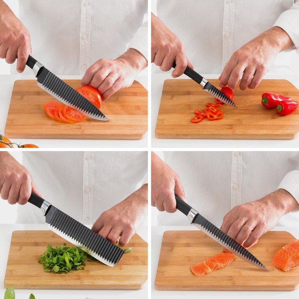 4 nerūdijančio plieno peilių rinkinys InnovaGoods Swiss Q Shark-image-1