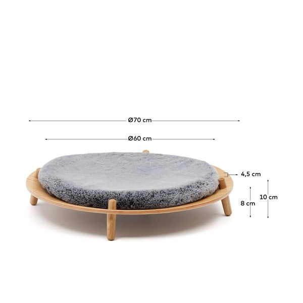 Augintinio guolis pilkos spalvos visi augintiniai ø 70 cm Bunola – Kave Home-image-4