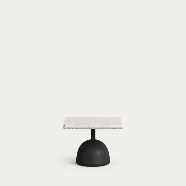 Sodo kavos staliukas su terrazzo stalviršiu 48x48 cm Saura – Kave Home-image-2