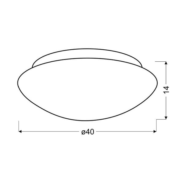 Baltas lubinis šviestuvas su stikliniu gaubtu ø 40 cm Nina - Candellux Lighting-image-2