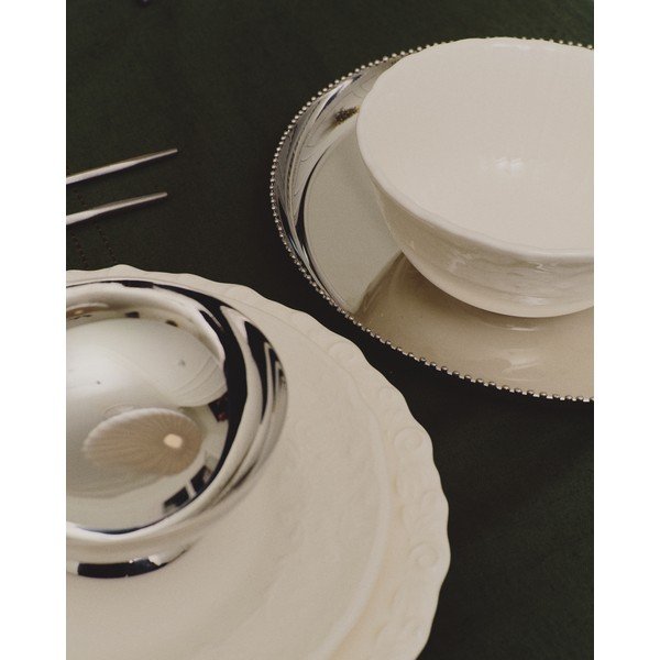 Iš nerūdijančio plieno padėklas serviravimo padėklas ø 35,5 cm Nirela – Kave Home-image-4