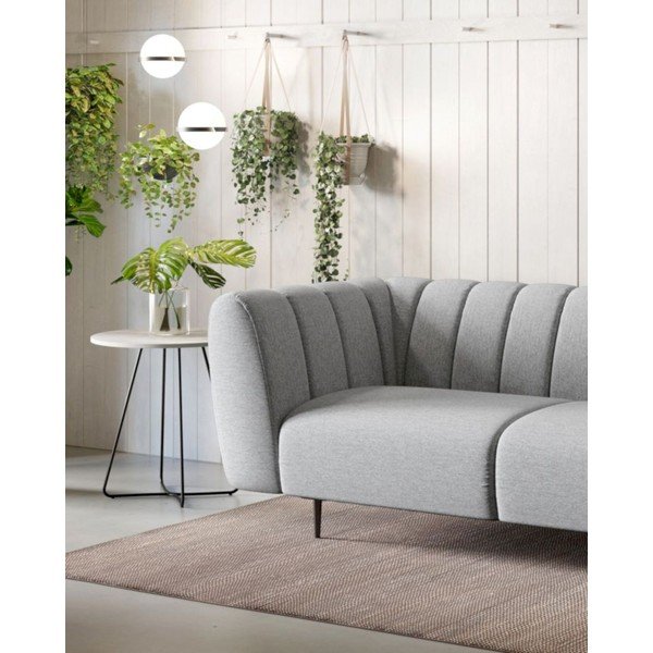 Sofa šviesiai pilkos spalvos 210 cm Shel – Ghado-image-4