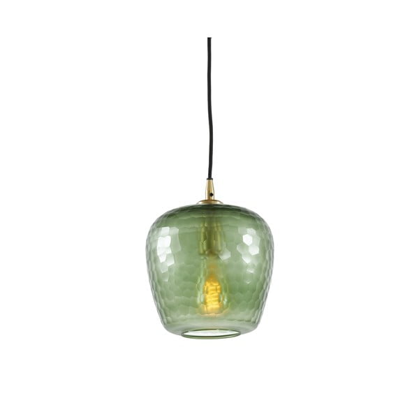 Žalias lubinis šviestuvas su stikliniu gaubtu ø 17 cm Danita - Light & Living
