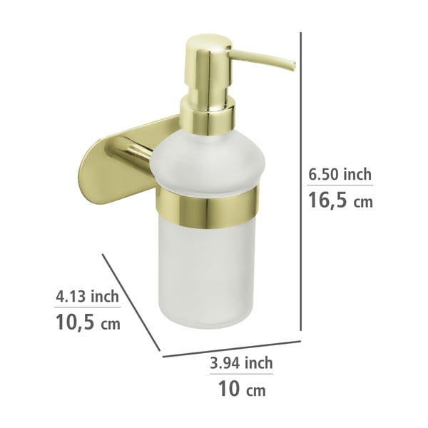 Savaime išsiskleidžiantis aukso spalvos nerūdijančio plieno muilo dozatorius 0,2 l Orea Gold - Wenko-image-3