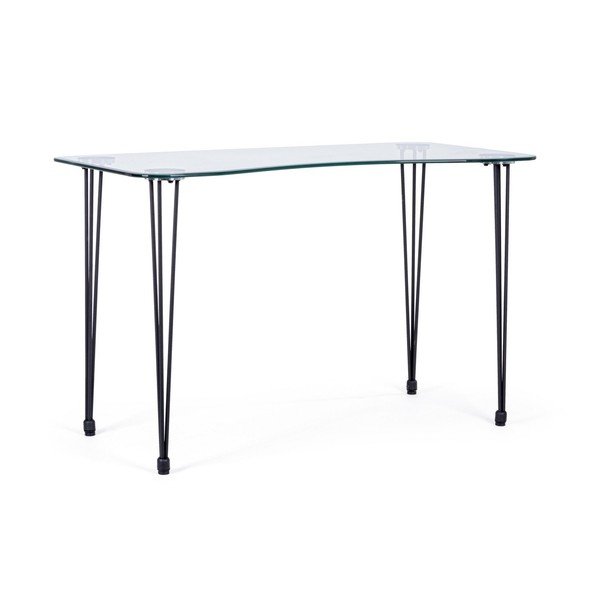 Rašomasis stalas su stikliniu stalviršiu 60x120 cm Rondo – Bizzotto