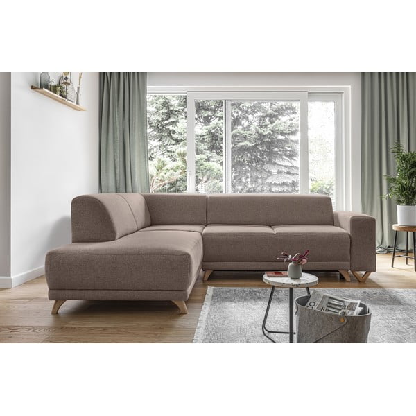 Rudos spalvos sulankstoma/su sandėliavimo vieta kampinė sofa (su kairiuoju kampu/„L“ formos) Classy Sophie – Miuform-image-1