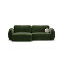 Žalios spalvos iš velveto sulankstoma/su sandėliavimo vieta kampinė sofa Tonale – Cosmopolitan Design