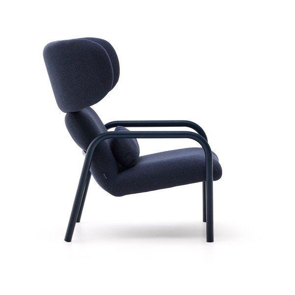 Tamsiai mėlynos spalvos krėslas Inari – Kave Home-image-3