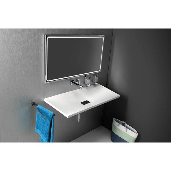 Iš mineralinio kompozito praustuvas baltos spalvos 121x50 cm Tonga – Sapho-image-1