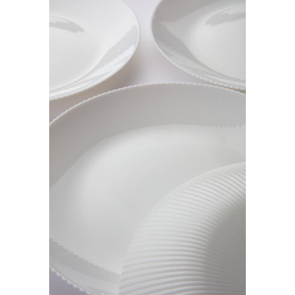 Baltos spalvos iš stiklo  lėkštės 4 vnt. ø 25 cm Alessia – Jotex-image-2