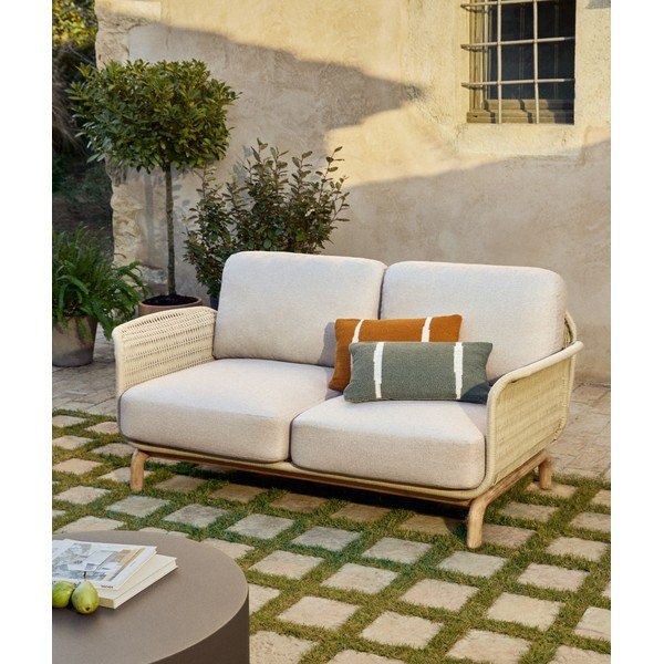Smėlio spalvos iš audinio sodo sofa Alipa – Kave Home-image-1