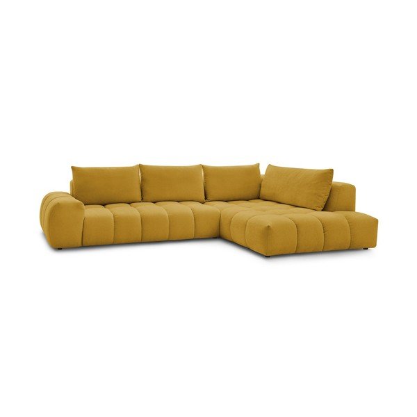 Kampinė sofa ochros spalvos (su dešiniuoju kampu) Everest – Bobochic Paris-image-3